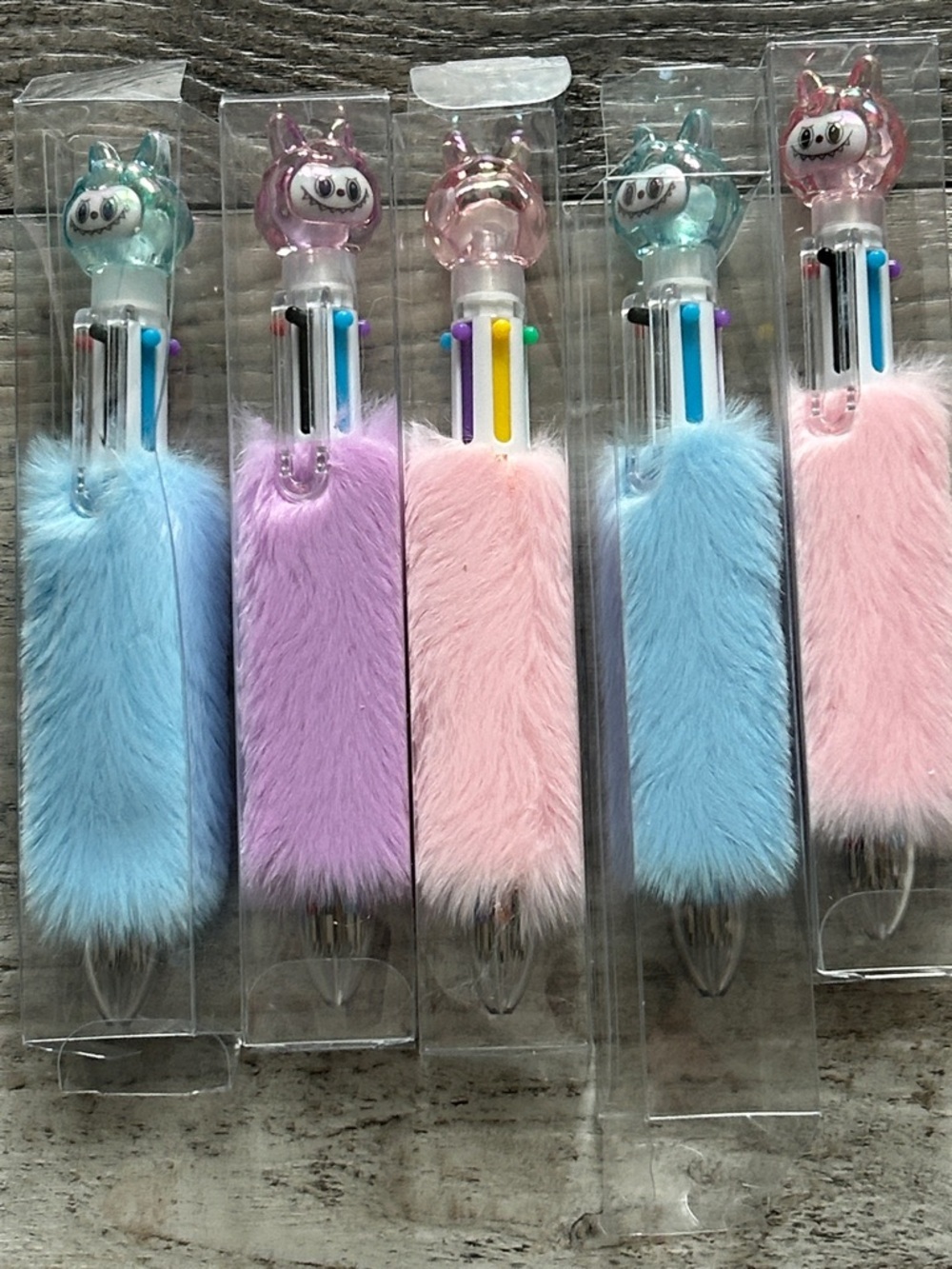 5/$25 fuzzy Labubu kid playful pens multi-colour